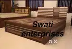 New full size design wooden double bed