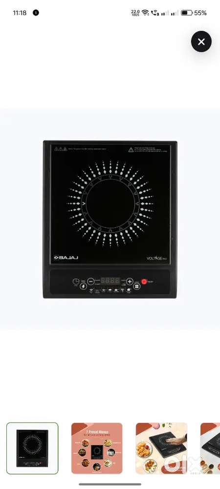 Bajaj ICX 140TS 1400W Induction Cooktop (Black)