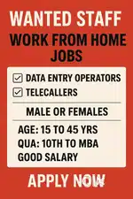 SRIKAKULAM WORK FROM HOME JOB'S (TELECALLERS WANTED)