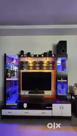 Premium Wooden TV unit with Display Cabinets & Storage