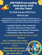 Special Job Fair!   On-Spot HiringFree Entry Leading Bank Unit