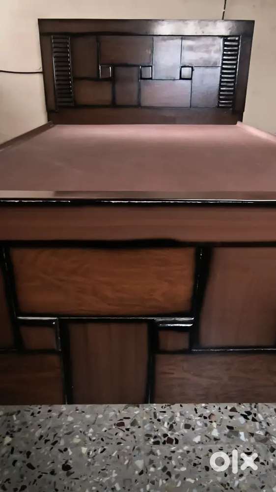 Wooden Double Cot in New Condition