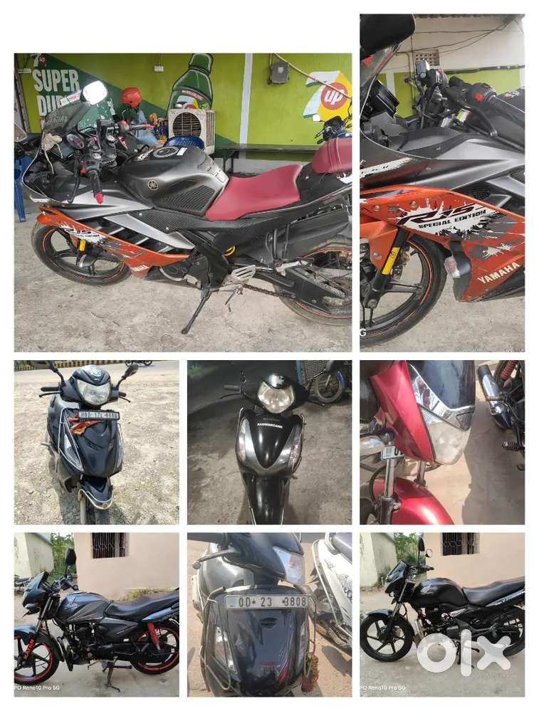 Good condition bikes contact for me scooty and bike