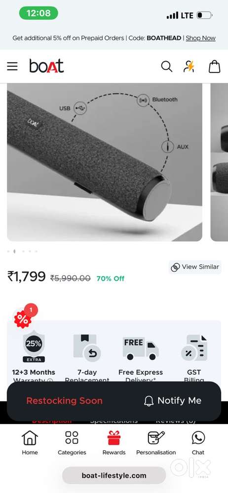 Boat x soundbar 600