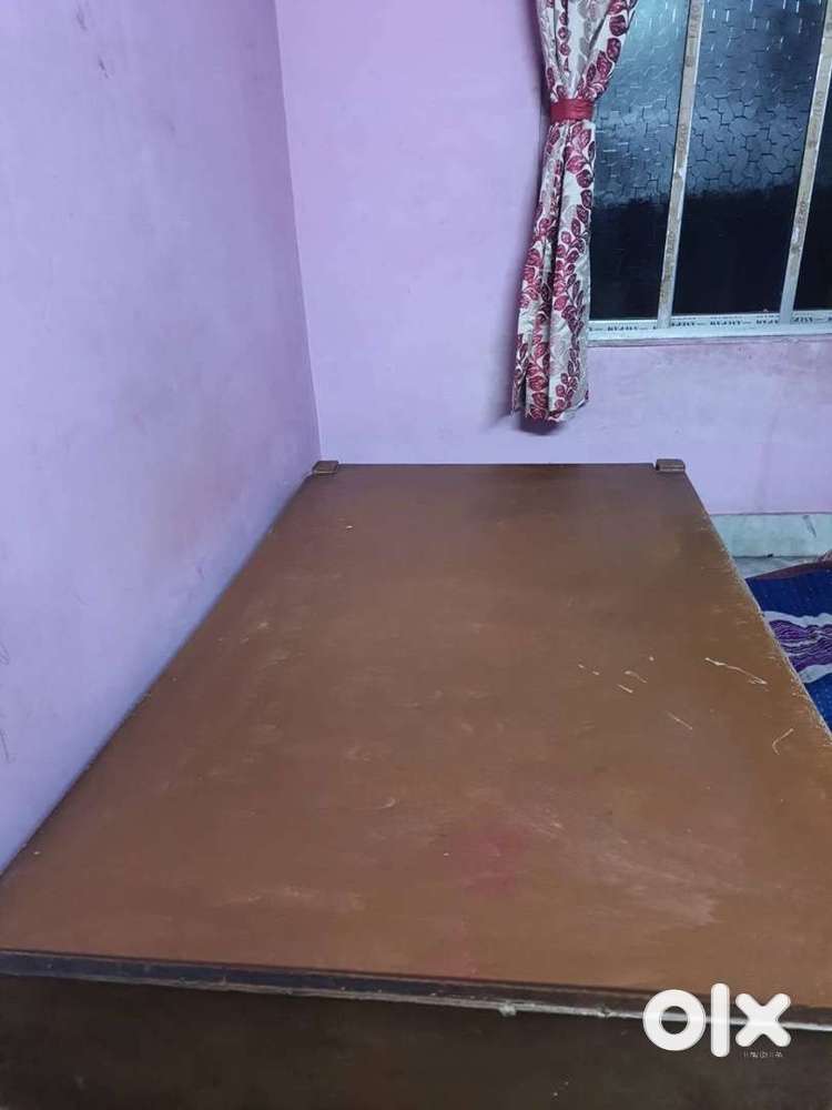 Single Bed and 3 Seater wooden sofa