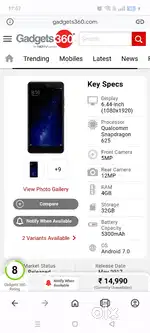 Mi Max 2 in awesome condition with screen crack up for sale