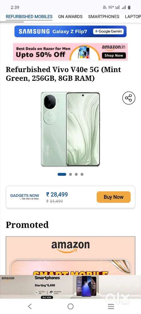 Sale my vivo V40 e 8gb 128 gb warranty period