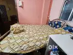 7*5 (feet) Size Steel Bed and Big Desk 3.5*2 (feet)