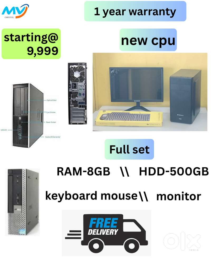 ALL NEW Full Set  CPU - new Process  Monitor 22inch  Keyboard Mouse
