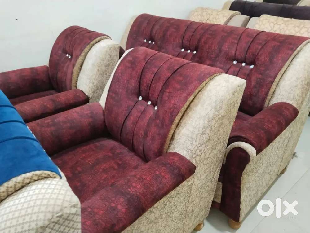 Sofa set five seats c green