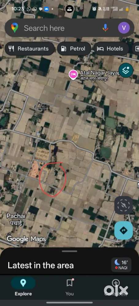 Land suitable for school hospital or farm house etc