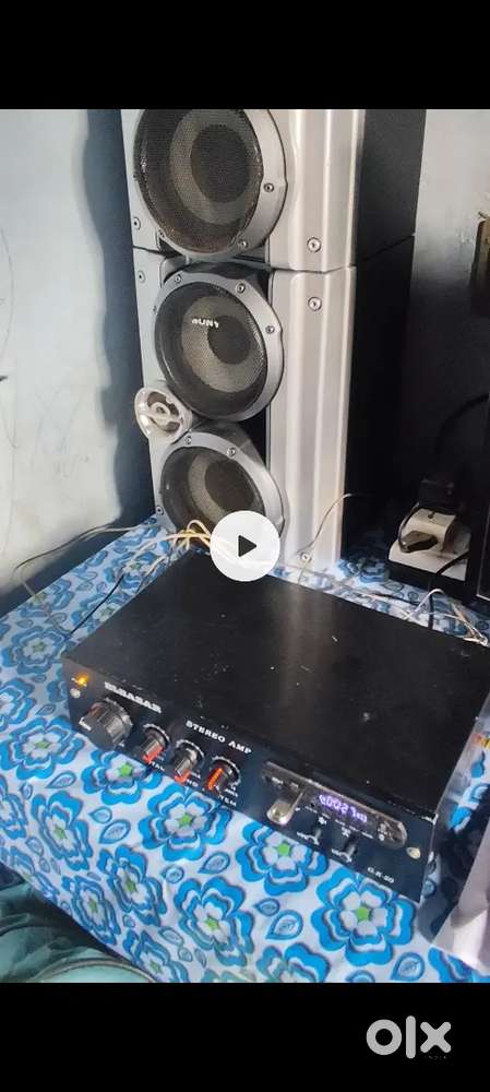 Asembled ne amblifier with new woofer with box