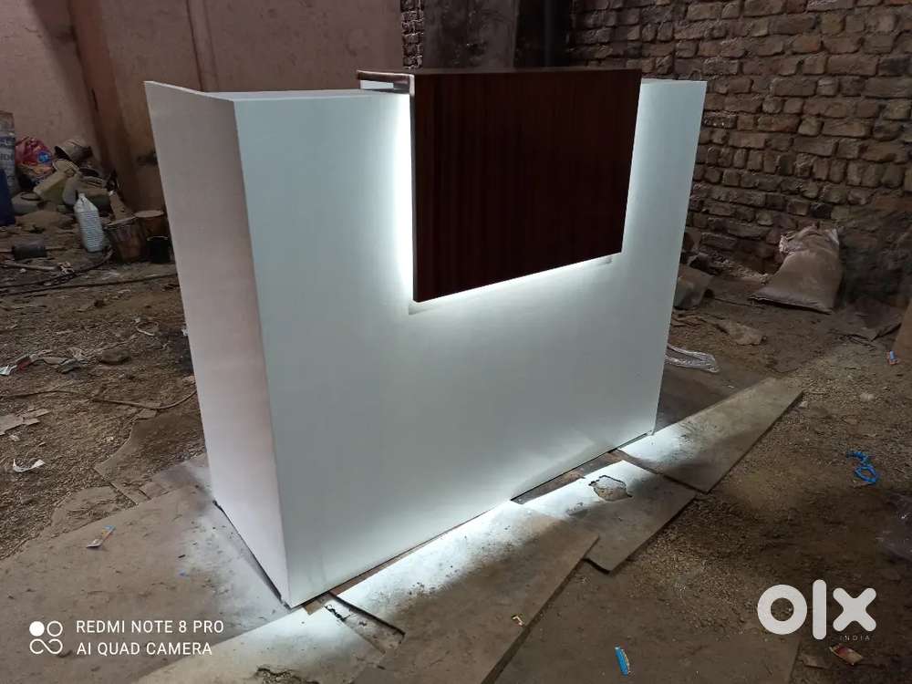 New latest LED office table reception table cash counter  table