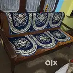 Wooden sofa set 5 seater with cushion