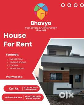 Corner 3BHK House Available on Rent in Posh area