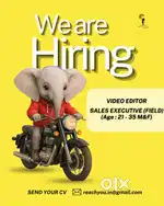 Hiring Video editors and Sales executives