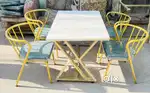 Restaurant table and chairs