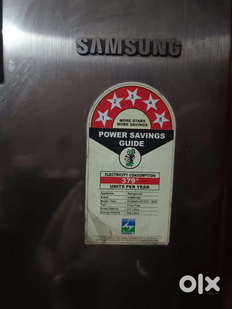 Samsung 5 star 246L double door Fridge