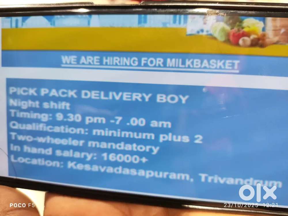 Night shift job for Packing and Delivery (pick pack Delivery)