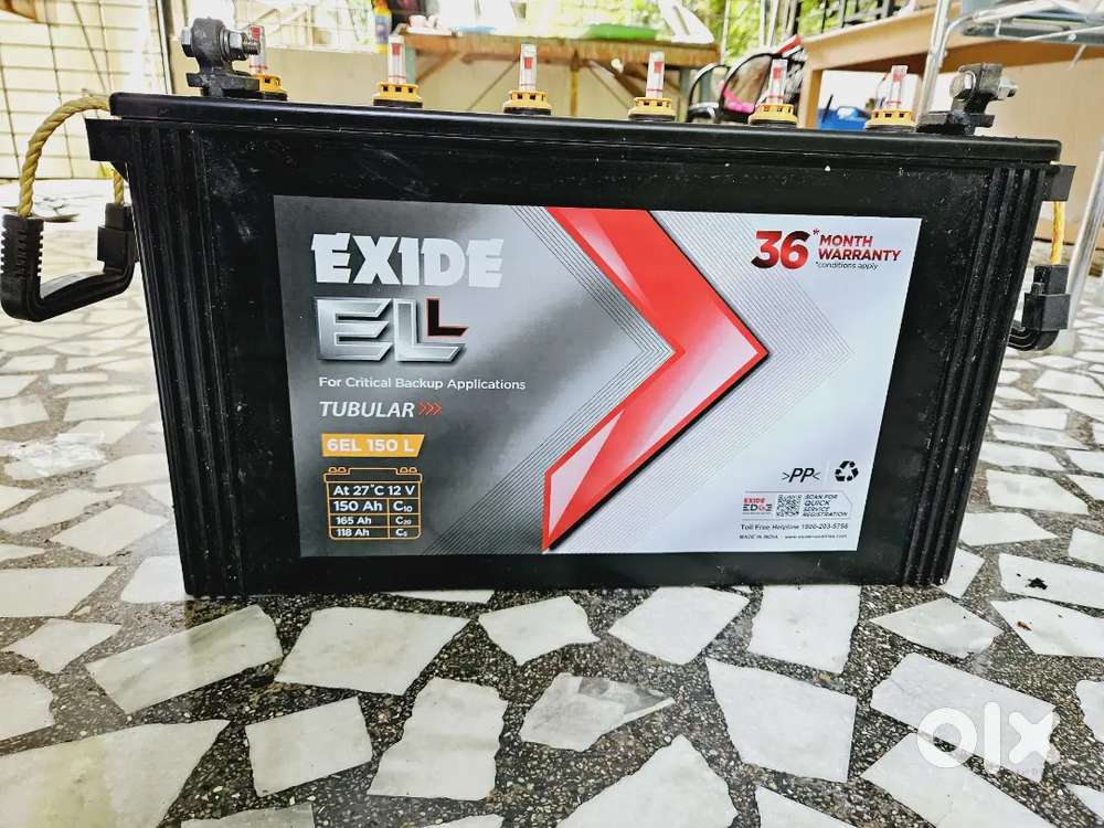 New Exide 150AH 6EL150L Tubular Battery
