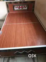 Double bed with cart
