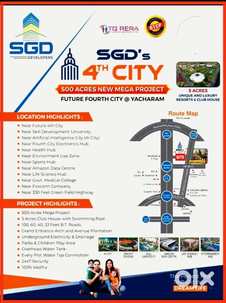 33 Acres Project with FCDA Approval Only @9000/- Per Square Yard.