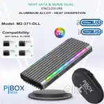 PIBOX NVME/NGFF M2 PCL-E DUAL LED TYPE C USB 3.2 10Gbps SSD ENCLOSURE