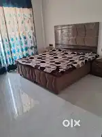 Newly one room furnished with bed ac fridge led gyjer table chair alim