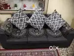 3 seater sofa with cushion and sofa cover