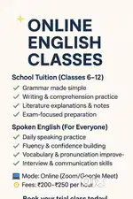 English Teacher & Basic Spoken English/Online Classes