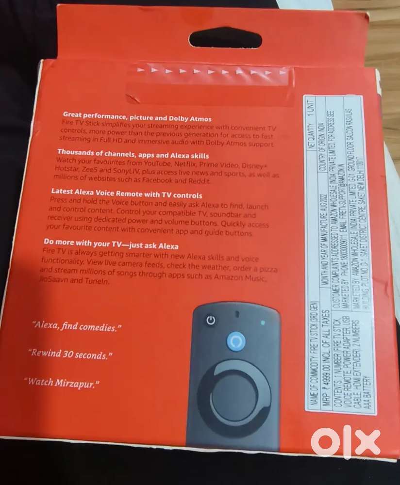 amazon fire tv stick for sell unused