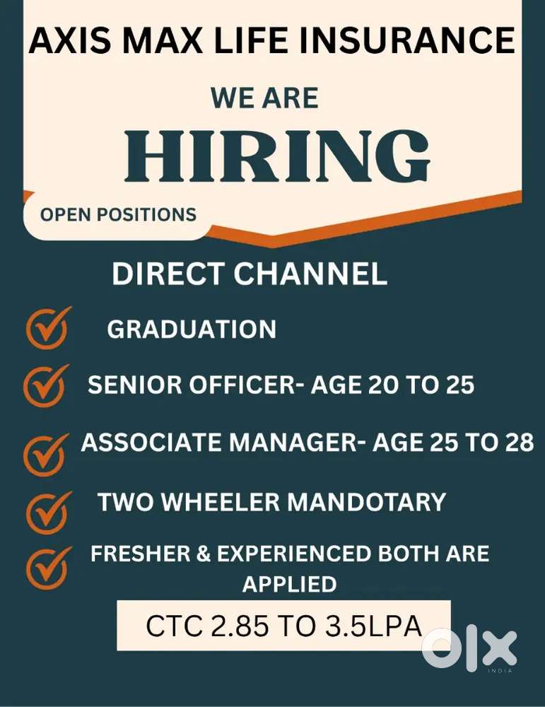 Surat/so/age 20-28/graduation/two wheeler/fresher & experienced