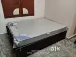 Wood king size bed and mattress
