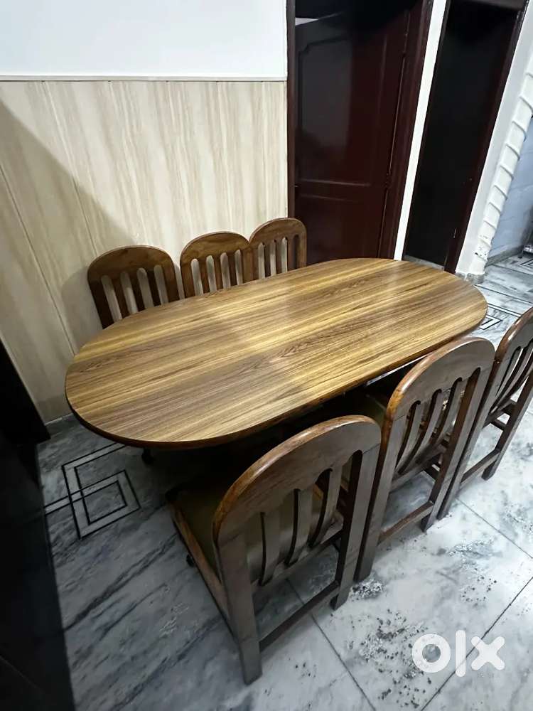 Solid Wooden Dining Table with 6 chairs- Classic and Durable