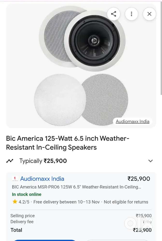 BIC America Coaxial Speakers 3 Nos