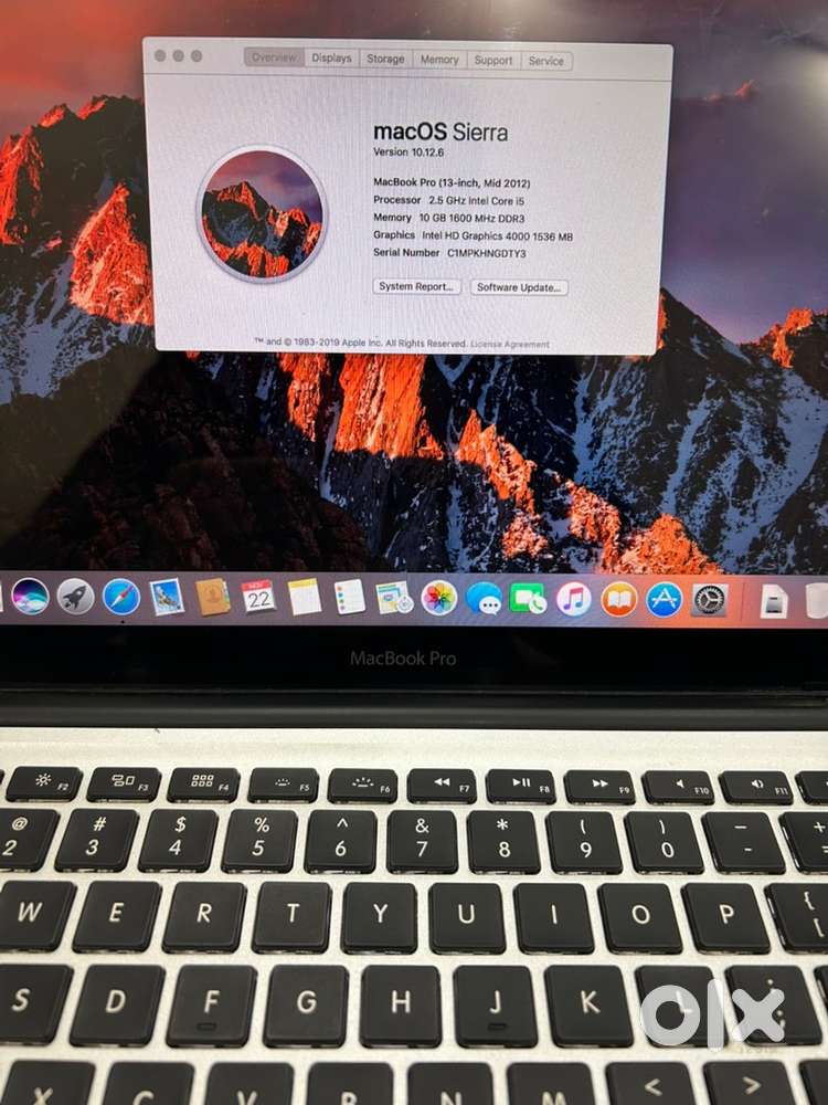 MacBook pro 13inch mid 2012