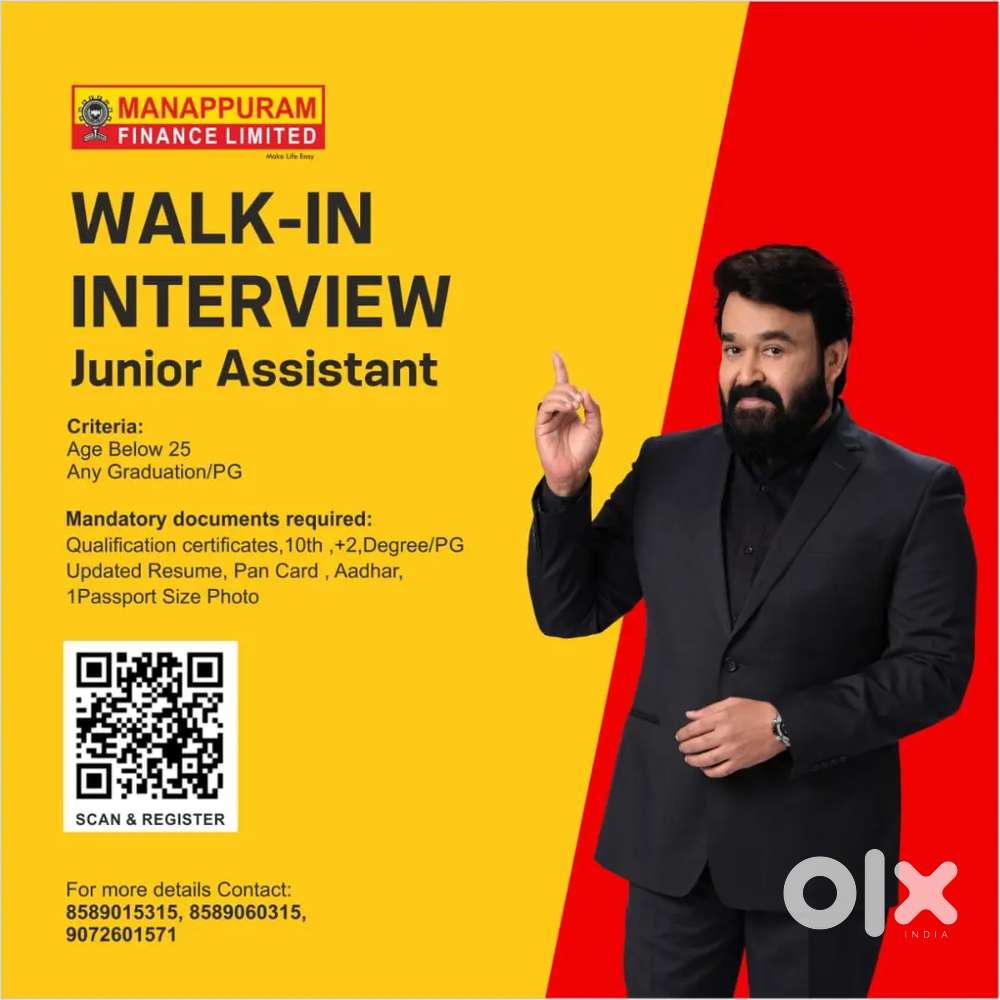 JUNIOR ASSISTANT MANAPPURAM FINANCE LTD KALAMASSERY