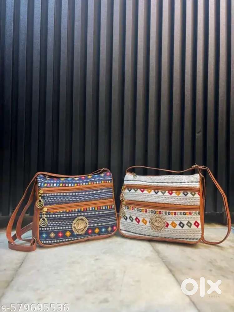 (2)Voguish Stylish Women Sling Bag  PU Leather, Self Design, Free Size