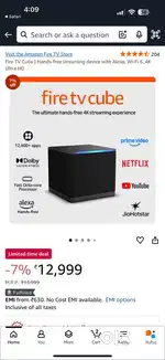 FIRE TV CUBE | hands-free streaming device with amazon alexa 4K UHD