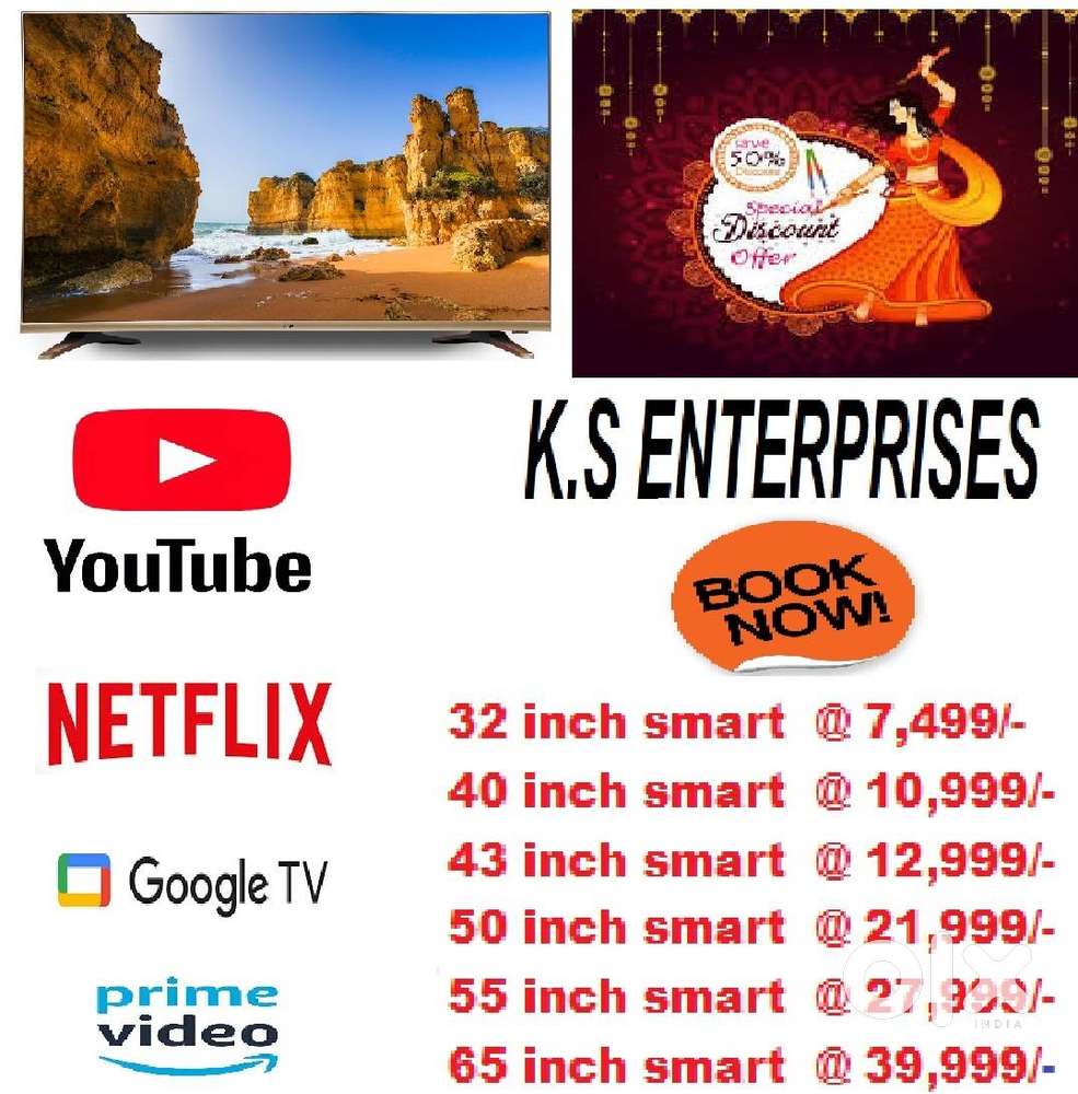 43 INCH SMART 4K UHD LED TV @ 12,999/- ONLY.
