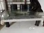 Black Tea table with toughend glass