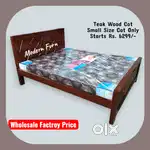 Wooden Cot Bed Single Double Queen Size