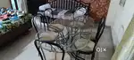 Glass Dining Table with 6 Chairs – Good Condition
