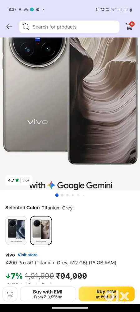 Vivo x200 pro best camera phone 16/512gb under warranty