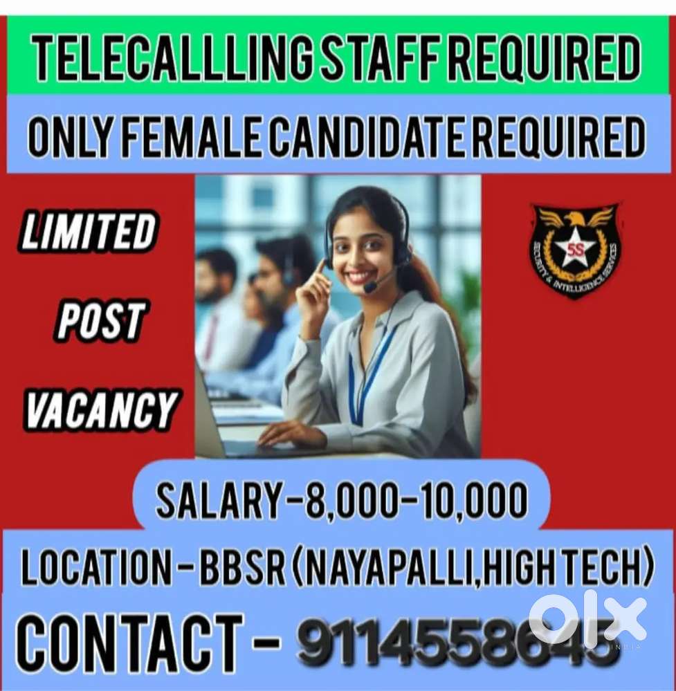 Telcallling job vacancy available
