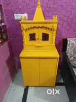 Wooden Mandir + Wardrobe Set for Sale