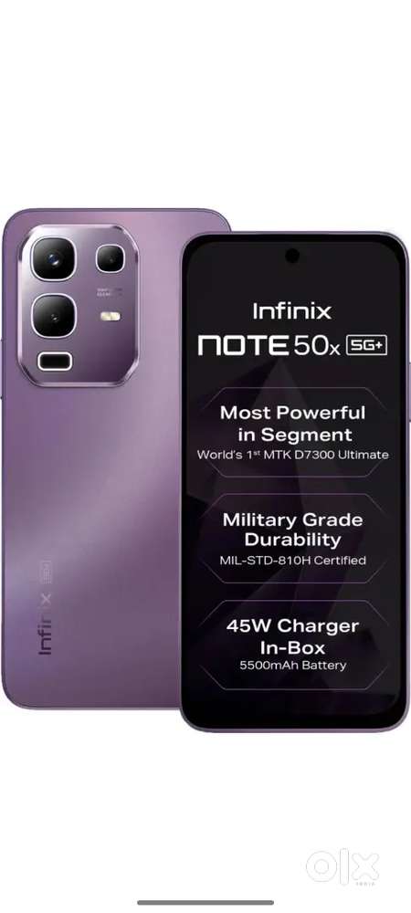 Infinix Note 50x.5g.(6/128).lady used mobile. Almost new mobile...