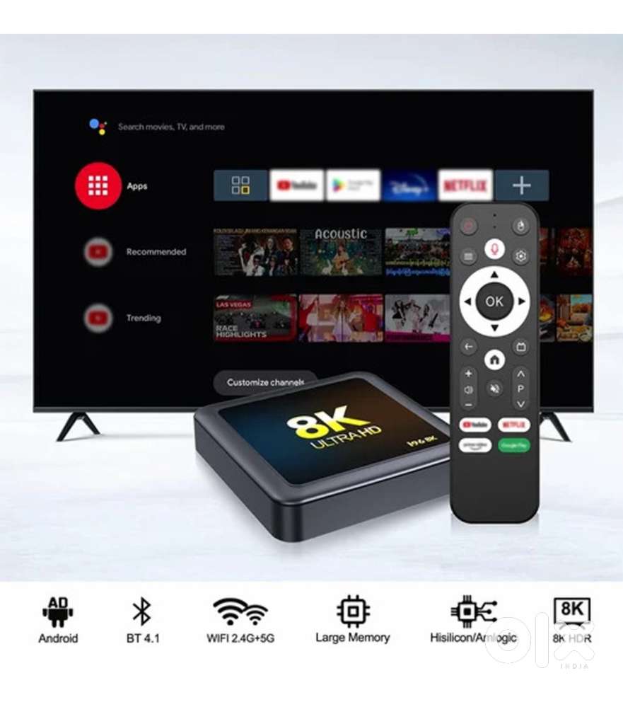 I96 8k Android box. Firestick