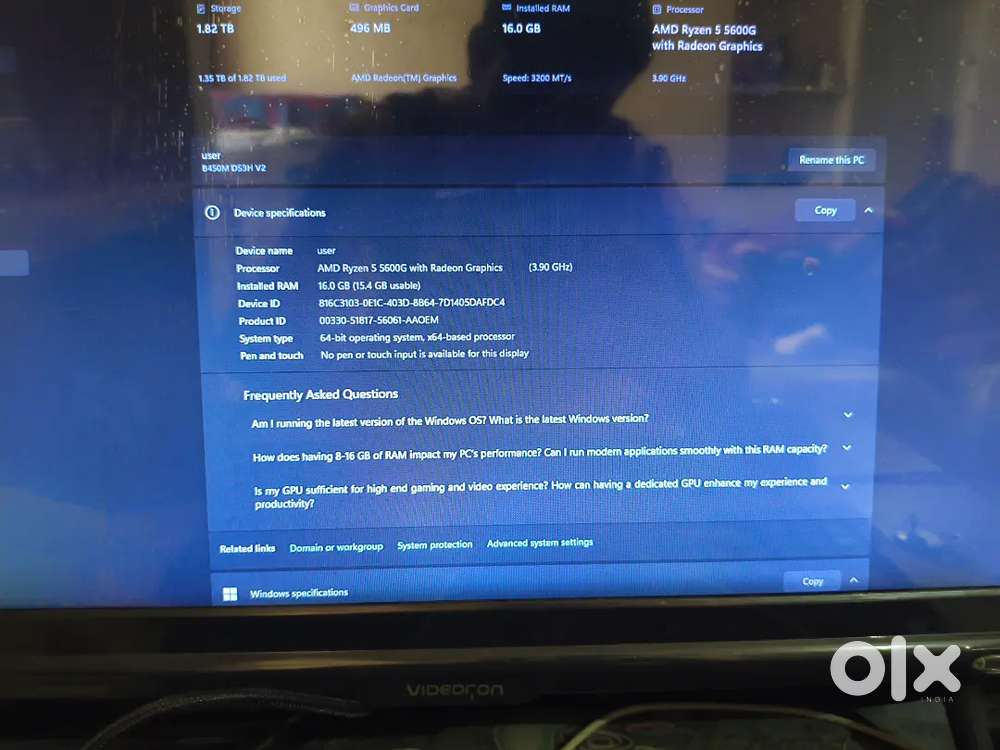 Computer - cpu+led i5 5600g edit and gaming