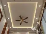 GYPSUM BOARD FALSE CEILING PARTITION ALUMINIUM GLASS DOOR PVC INTERIOR
